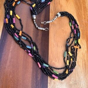 Beaded Multi-Strand multicolored Necklace